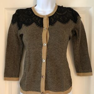 Ann Taylor 3/4 Sleeve Lace Sweater
